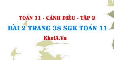 Bài 2 trang 38 Toán 11 tập 2 Cánh Diều